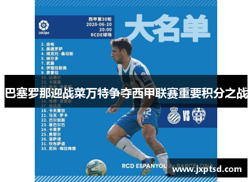 巴塞罗那迎战菜万特争夺西甲联赛重要积分之战